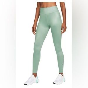Nike One Shine Mint Green Dri-Fit Leggings